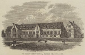 A escola do condado de Surrey, Cranley, perto de Guildford de Frank Watkins